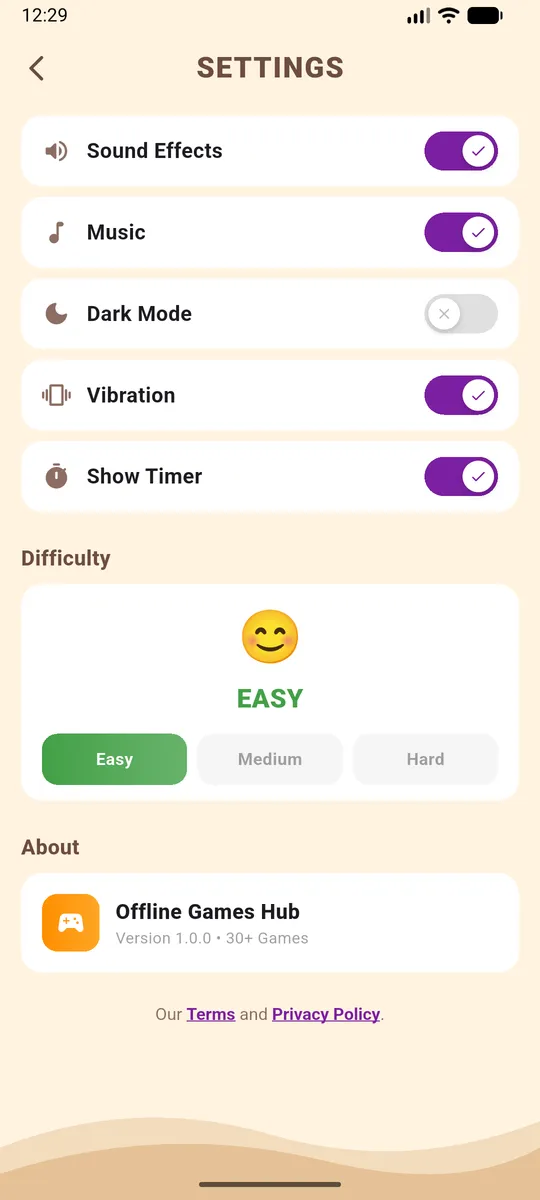 Offline Games - Game Modes