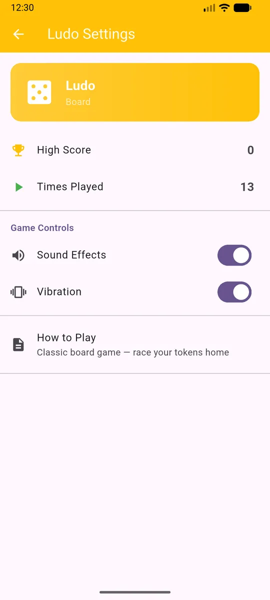 Offline Games Settings