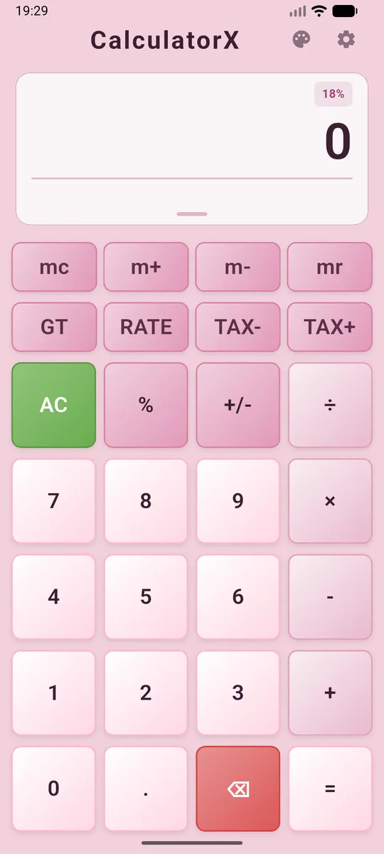 Casio Pink theme — vibrant scientific pink for the calculator